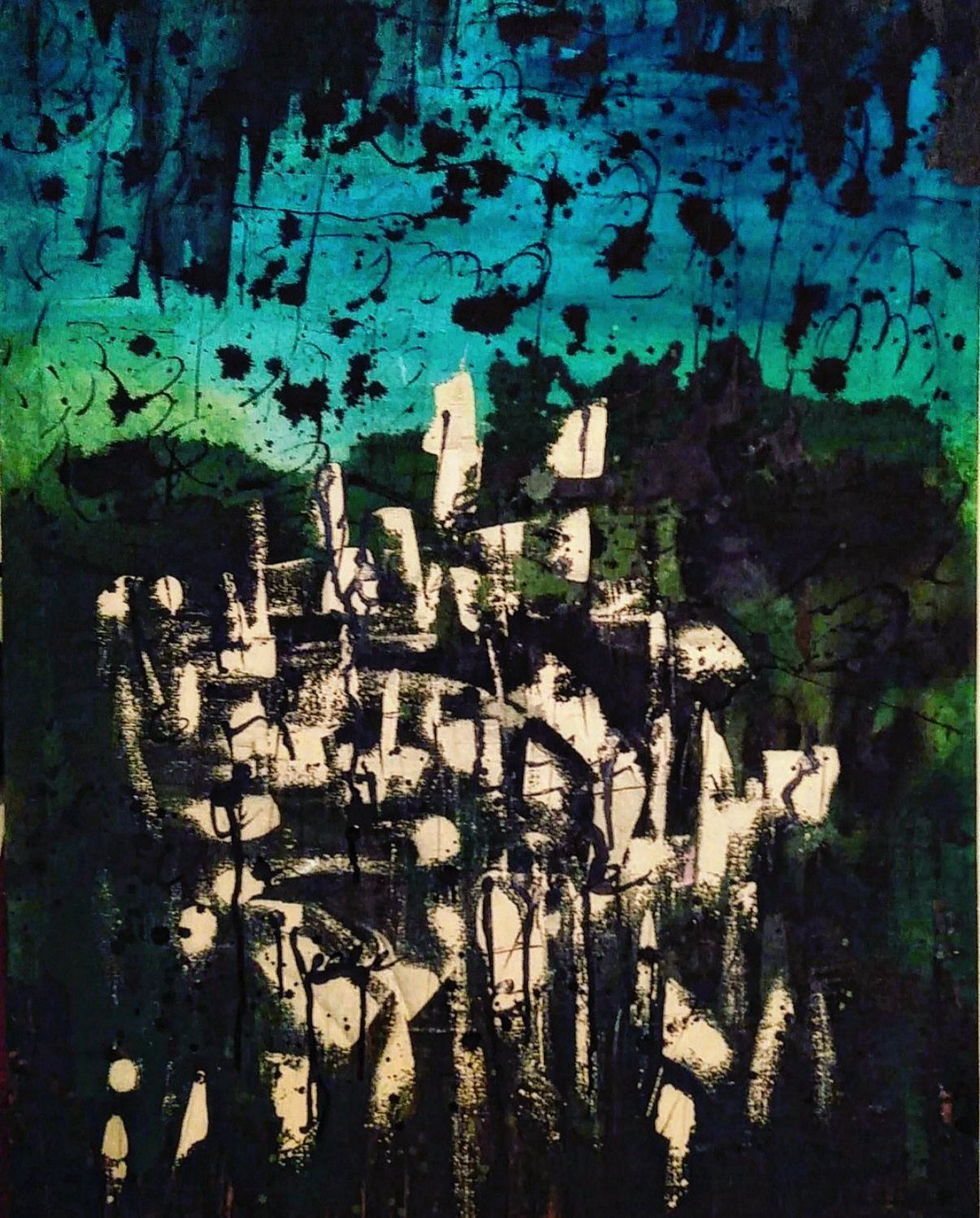 Acrylic on canvas Untitled 2 by 3 feet 2021