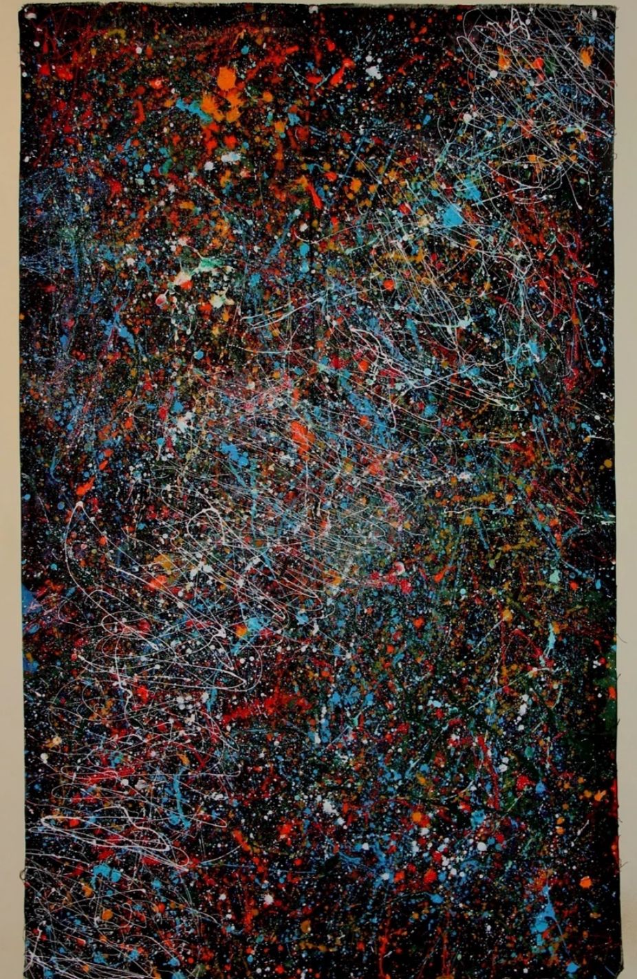 Splattering Oil on Canvas 3 by 5 feet 2021